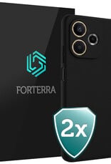 Forterra Forterra OPPO A5 Pro Hoesje Siliconen - Zwart - 2 PACK