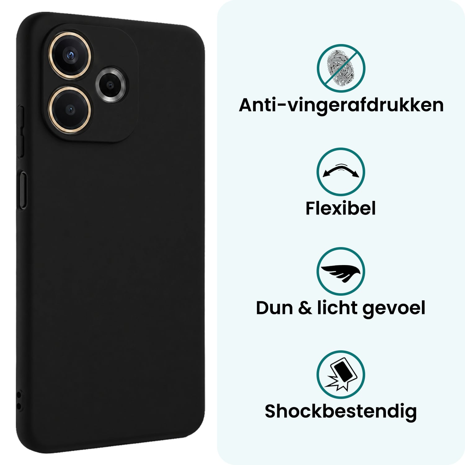 Forterra Forterra OPPO A5 Pro Hoesje Siliconen - Zwart - 2 PACK