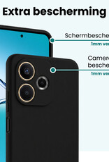 Forterra Forterra OPPO A5 Pro Hoesje Siliconen Met 2x Screenprotector - Zwart