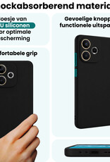 Forterra Forterra OPPO A5 Pro Hoesje Siliconen Met 2x Screenprotector - Zwart