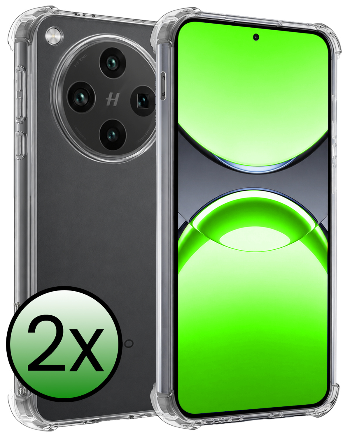 BASEY. BASEY. OPPO Find X8 Pro Hoesje Shockproof - Transparant - 2 PACK