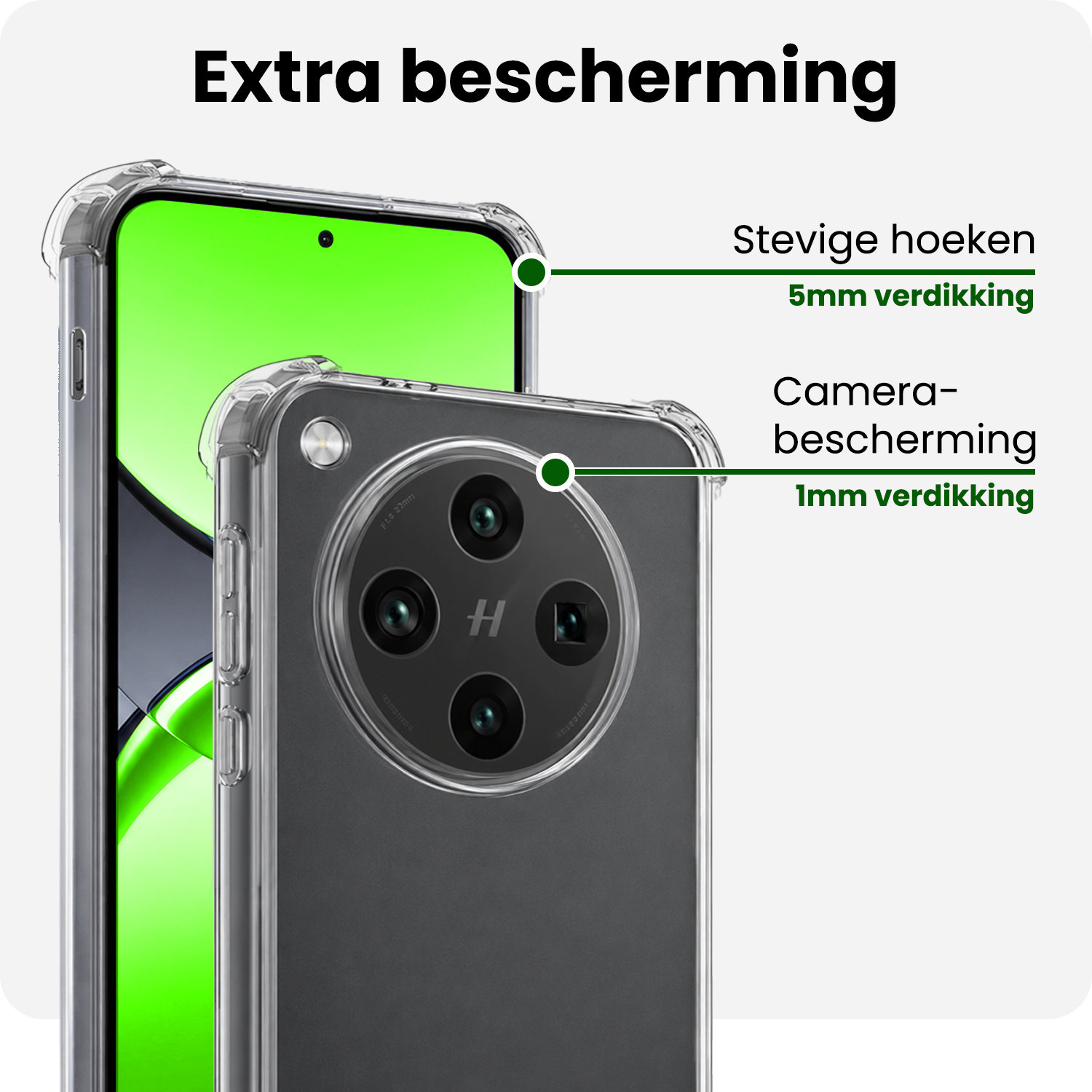 BASEY. BASEY. OPPO Find X8 Pro Hoesje Shockproof - Transparant - 2 PACK