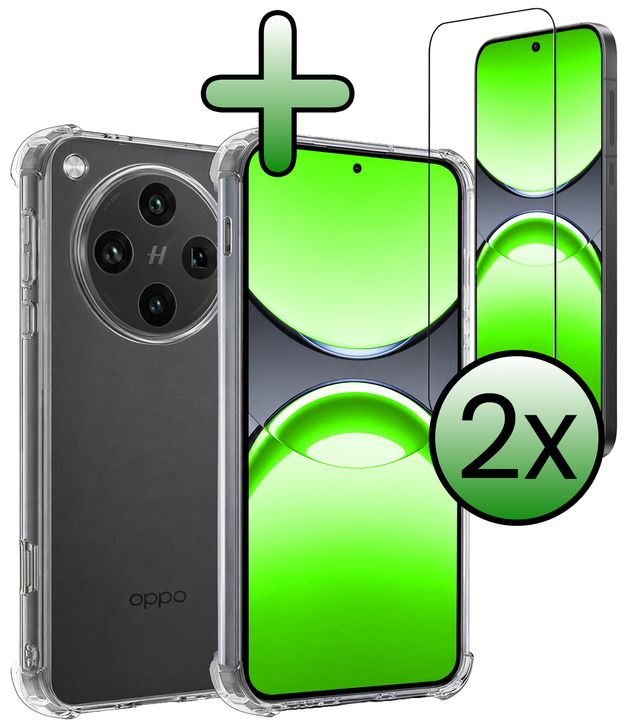 BASEY. BASEY. OPPO Find X8 Pro Hoesje Shockproof Met 2x Screenprotector