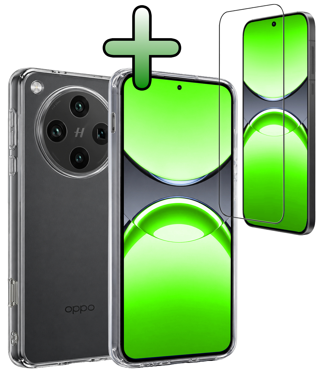 BASEY. BASEY. OPPO Find X8 Pro Hoesje Siliconen Met Screenprotector - Transparant