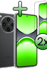 BASEY. BASEY. OPPO Find X8 Pro Hoesje Siliconen Met 2x Screenprotector - Transparant