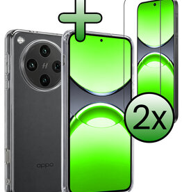 BASEY. BASEY. OPPO Find X8 Pro Hoesje Siliconen Met 2x Screenprotector - Transparant