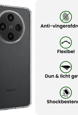 BASEY. BASEY. OPPO Find X8 Pro Hoesje Siliconen Met 2x Screenprotector - Transparant