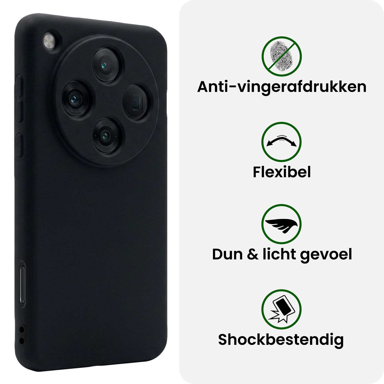 BASEY. BASEY. OPPO Find X8 Pro Hoesje Siliconen - Zwart