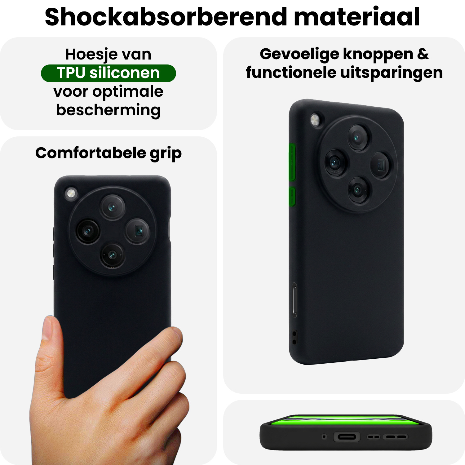 BASEY. BASEY. OPPO Find X8 Pro Hoesje Siliconen - Zwart