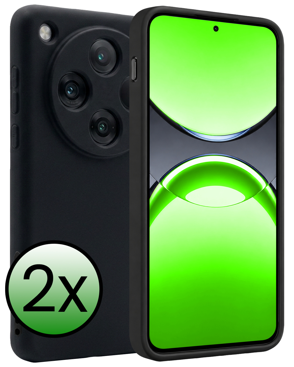 BASEY. BASEY. OPPO Find X8 Pro Hoesje Siliconen - Zwart - 2 PACK