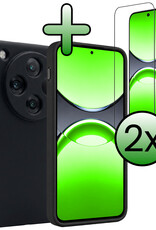 BASEY. BASEY. OPPO Find X8 Pro Hoesje Siliconen Met 2x Screenprotector - Zwart