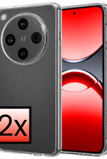 NoXx NoXx OPPO Find X8 Pro Hoesje Siliconen - Transparant - 2 PACK