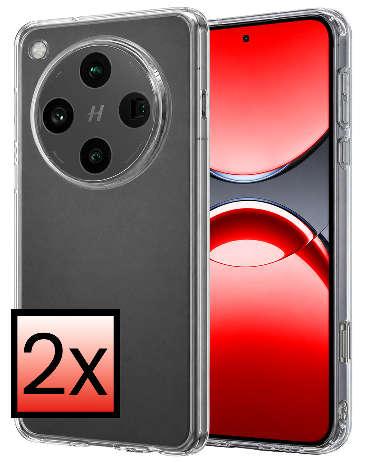 NoXx NoXx OPPO Find X8 Pro Hoesje Siliconen - Transparant - 2 PACK