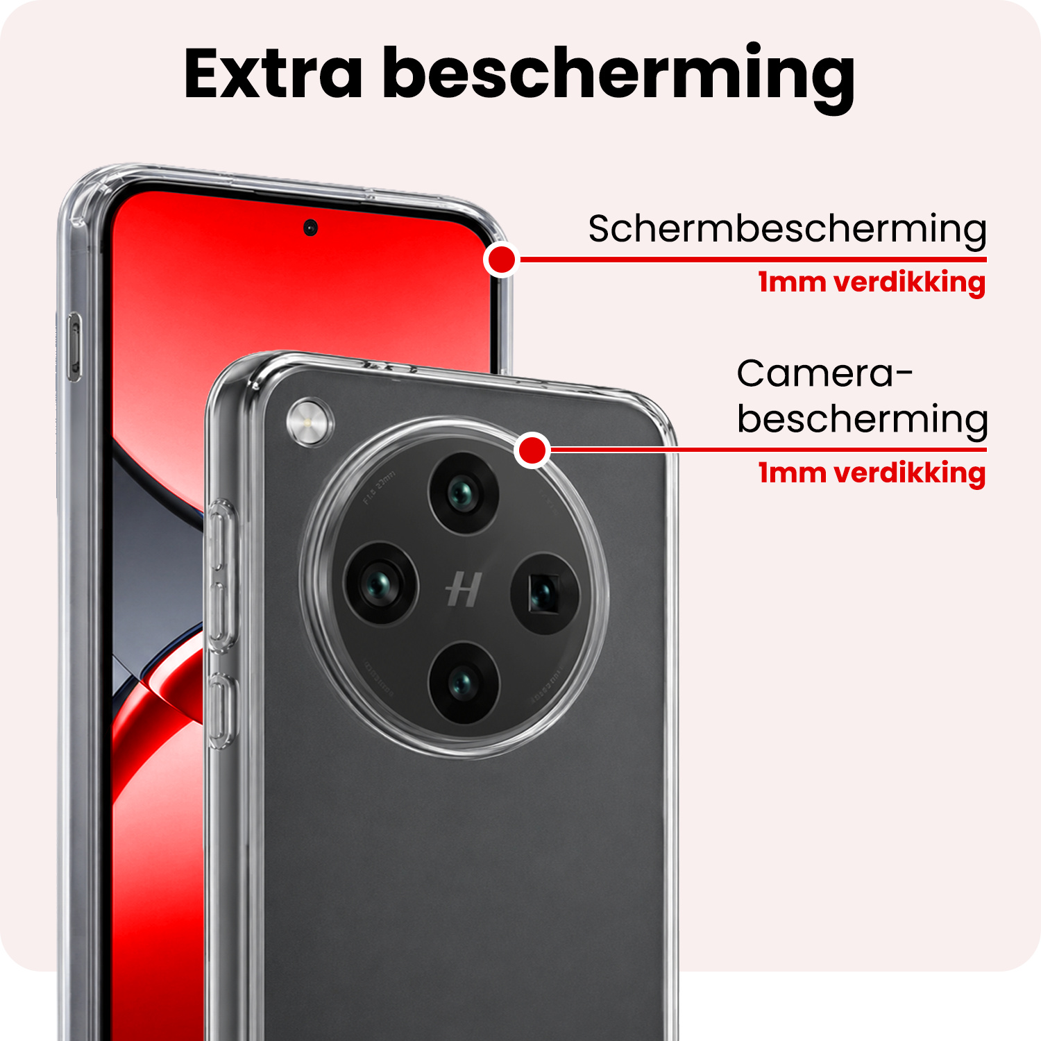 NoXx NoXx OPPO Find X8 Pro Hoesje Siliconen - Transparant - 2 PACK