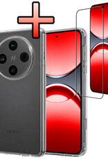 NoXx NoXx OPPO Find X8 Pro Hoesje Siliconen Met Screenprotector - Transparant