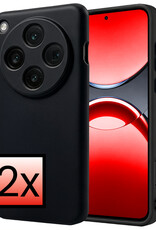 NoXx NoXx OPPO Find X8 Pro Hoesje Siliconen - Zwart - 2 PACK
