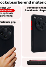 NoXx NoXx OPPO Find X8 Pro Hoesje Siliconen Met Screenprotector - Zwart