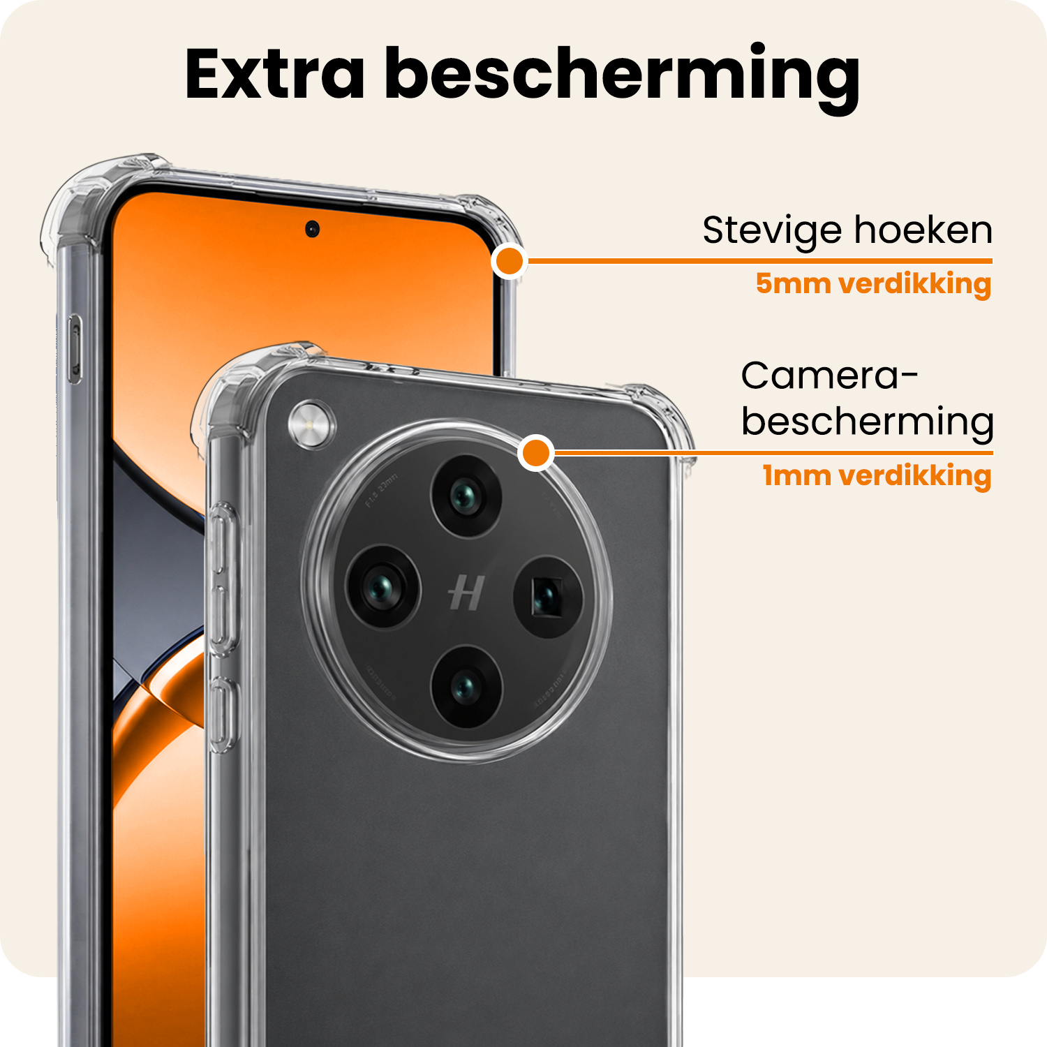 Nomfy Nomfy OPPO Find X8 Pro Hoesje Shockproof - Transparant