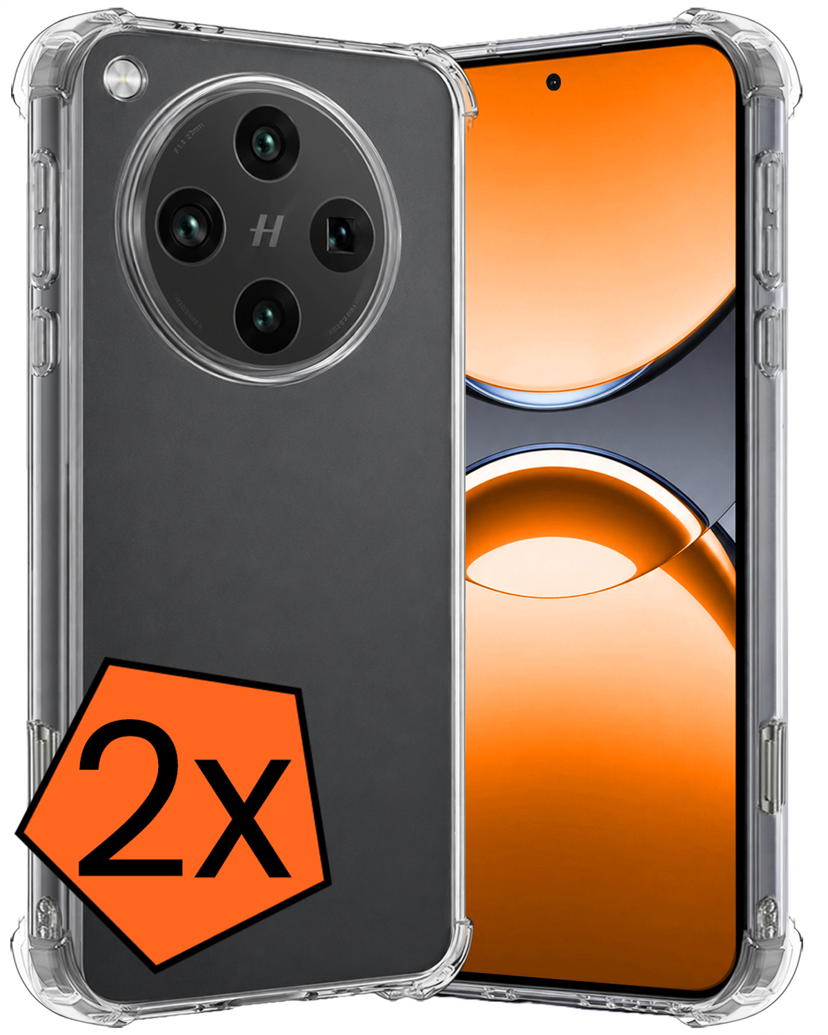 Nomfy Nomfy OPPO Find X8 Pro Hoesje Shockproof - Transparant - 2 PACK