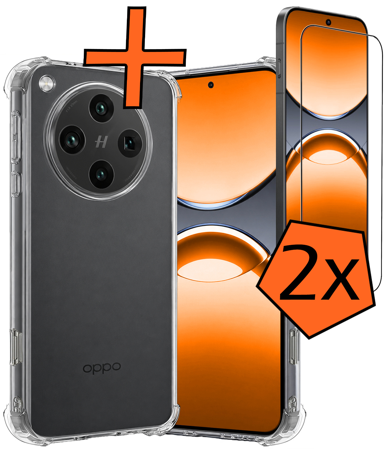 Nomfy Nomfy OPPO Find X8 Pro Hoesje Shockproof Met 2x Screenprotector