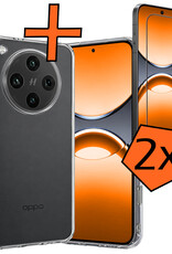Nomfy Nomfy OPPO Find X8 Pro Hoesje Siliconen Met 2x Screenprotector - Transparant