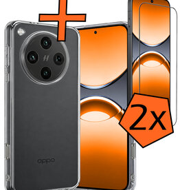 Nomfy Nomfy OPPO Find X8 Pro Hoesje Siliconen Met 2x Screenprotector - Transparant