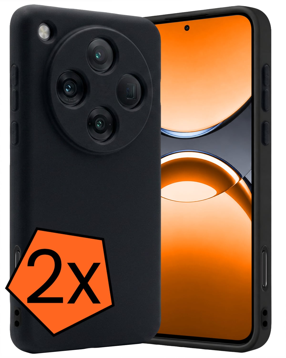 Nomfy Nomfy OPPO Find X8 Pro Hoesje Siliconen - Zwart - 2 PACK