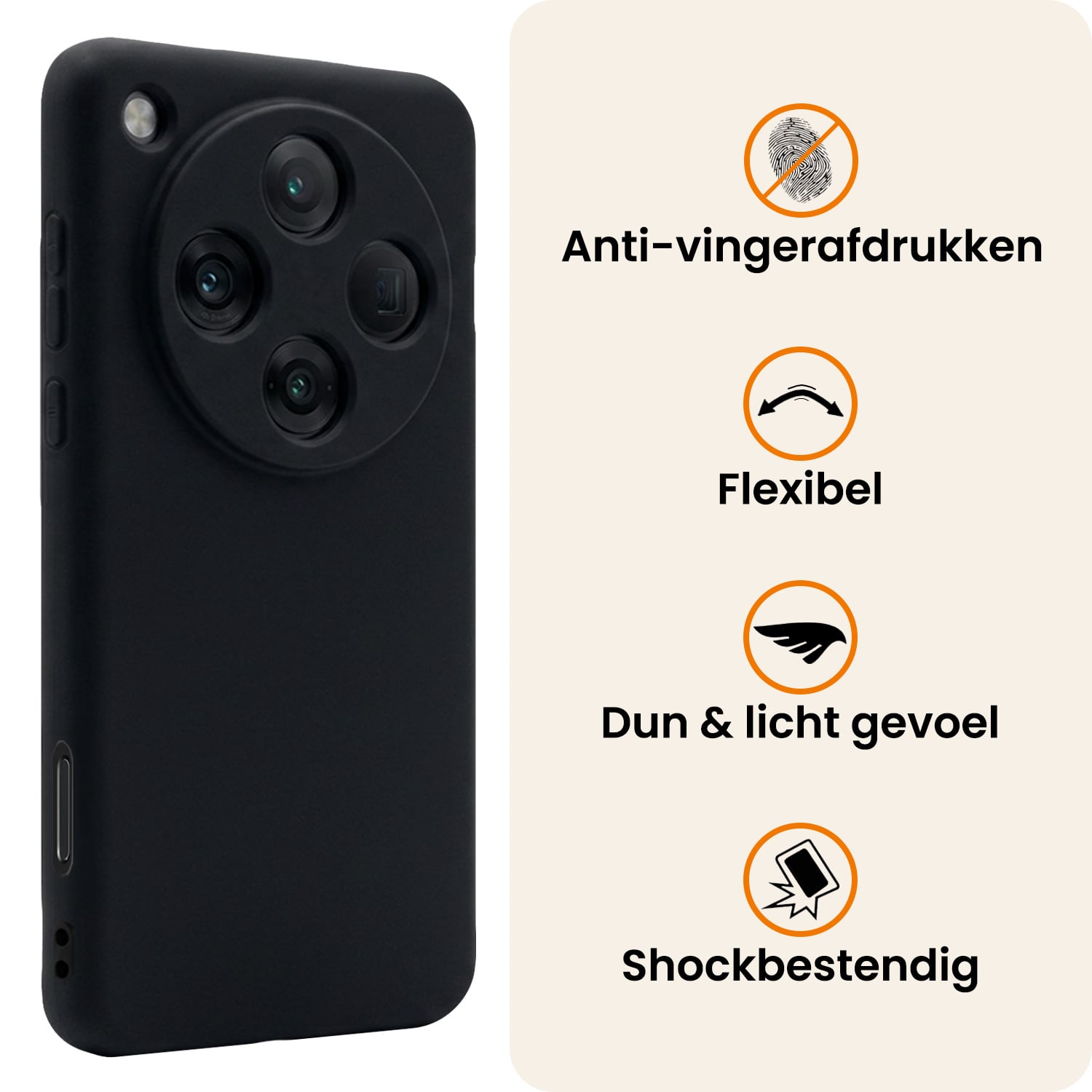 Nomfy Nomfy OPPO Find X8 Pro Hoesje Siliconen - Zwart - 2 PACK