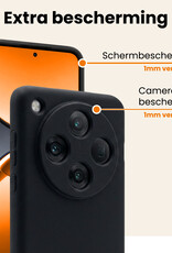 Nomfy Nomfy OPPO Find X8 Pro Hoesje Siliconen Met 2x Screenprotector - Zwart
