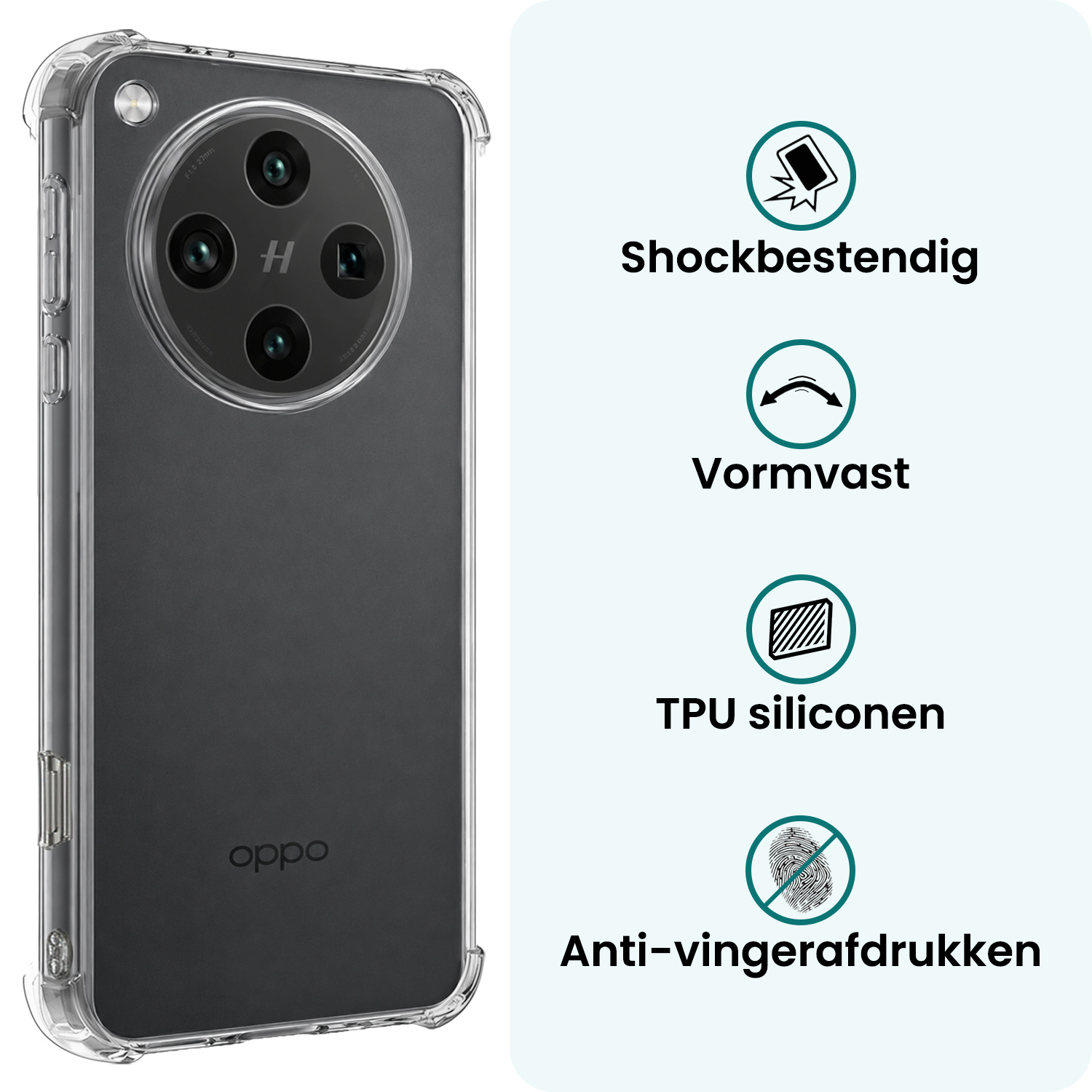 Forterra Forterra OPPO Find X8 Pro Hoesje Shockproof - Transparant