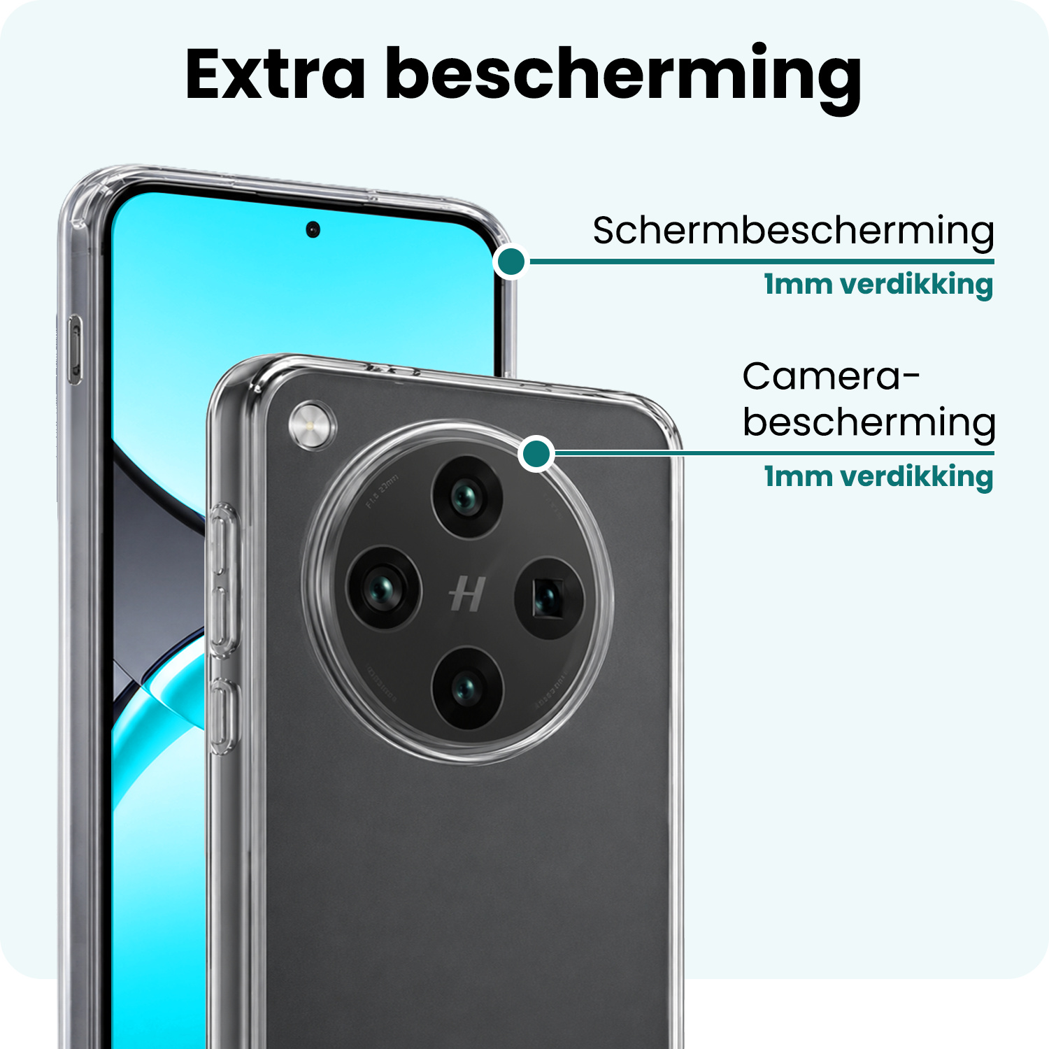 Forterra Forterra OPPO Find X8 Pro Hoesje Siliconen - Transparant