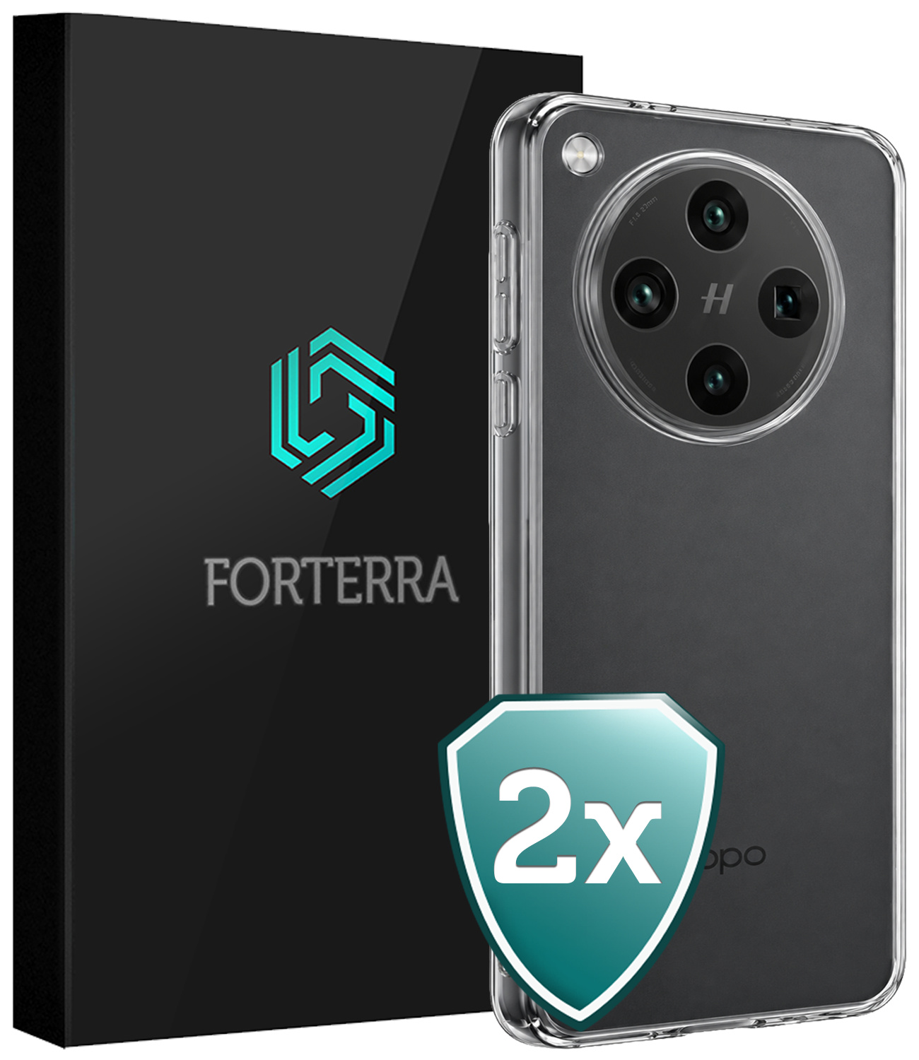 Forterra Forterra OPPO Find X8 Pro Hoesje Siliconen - Transparant - 2 PACK