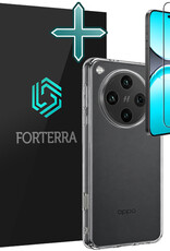 Forterra Forterra OPPO Find X8 Pro Hoesje Siliconen Met Screenprotector - Transparant