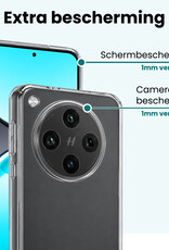 Forterra Forterra OPPO Find X8 Pro Hoesje Siliconen Met Screenprotector - Transparant