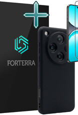 Forterra Forterra OPPO Find X8 Pro Hoesje Siliconen Met Screenprotector - Zwart