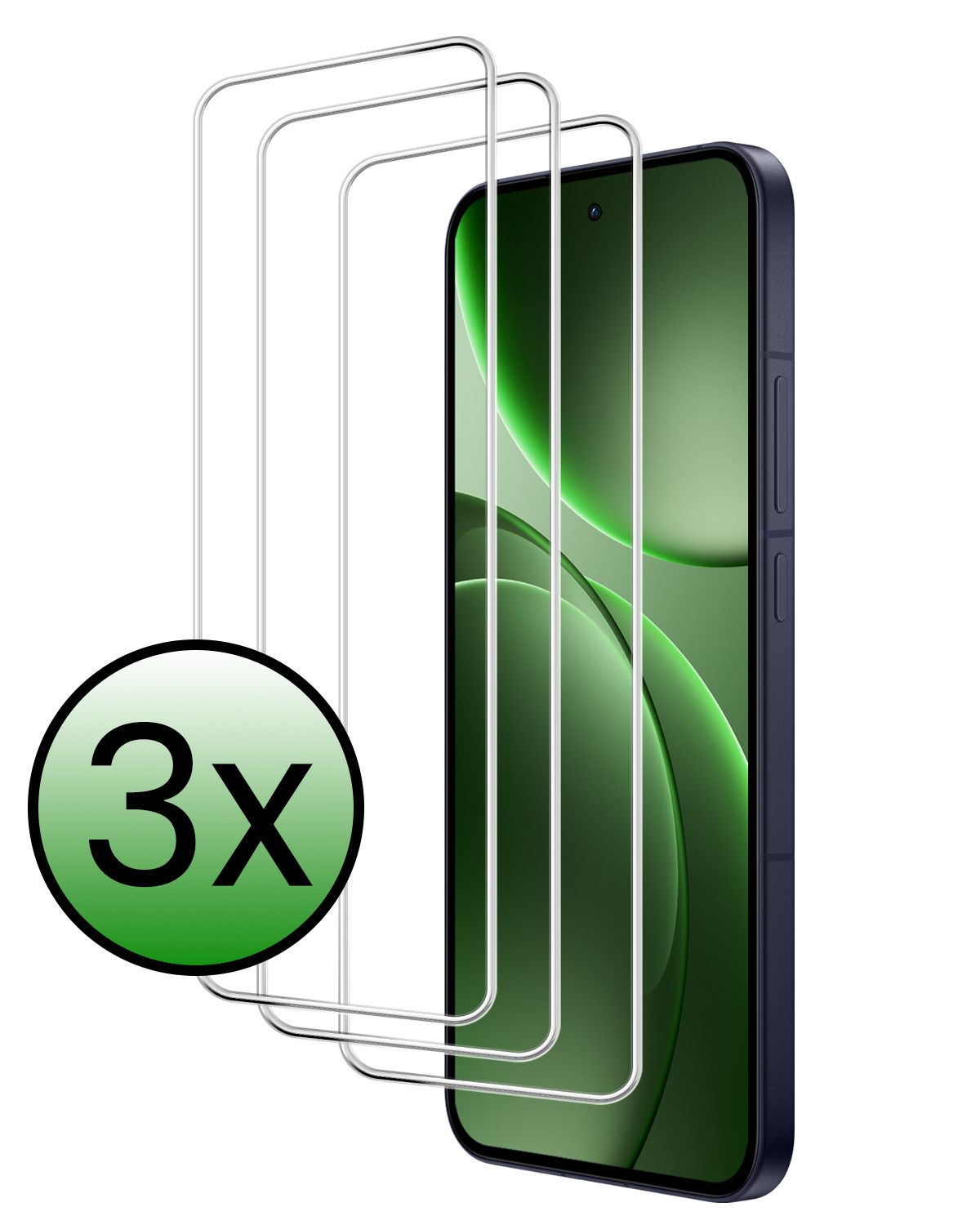 BASEY. BASEY. OPPO Find X9 Screenprotector Glas - 3 PACK