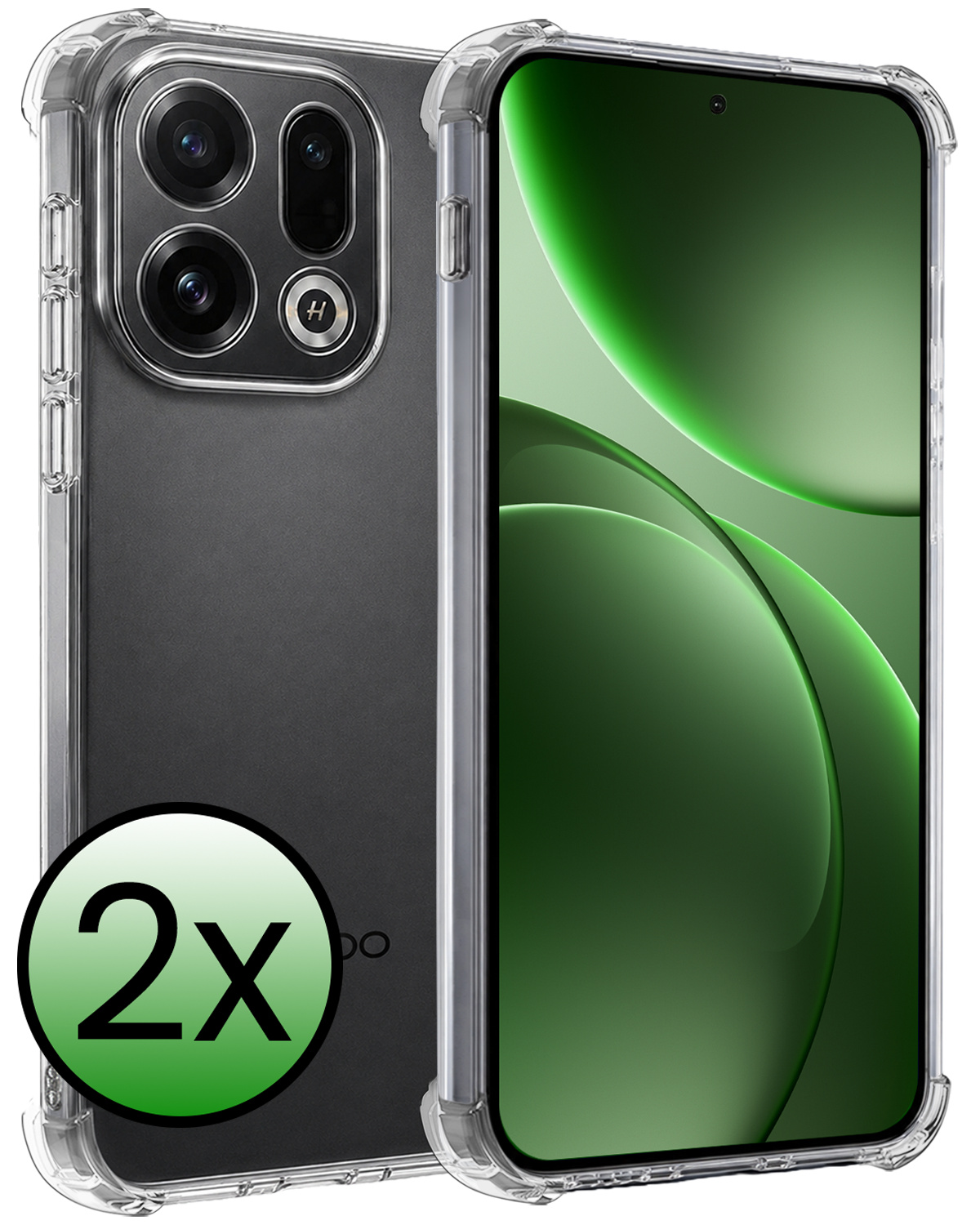 BASEY. BASEY. OPPO Find X9 Hoesje Shockproof - Transparant - 2 PACK