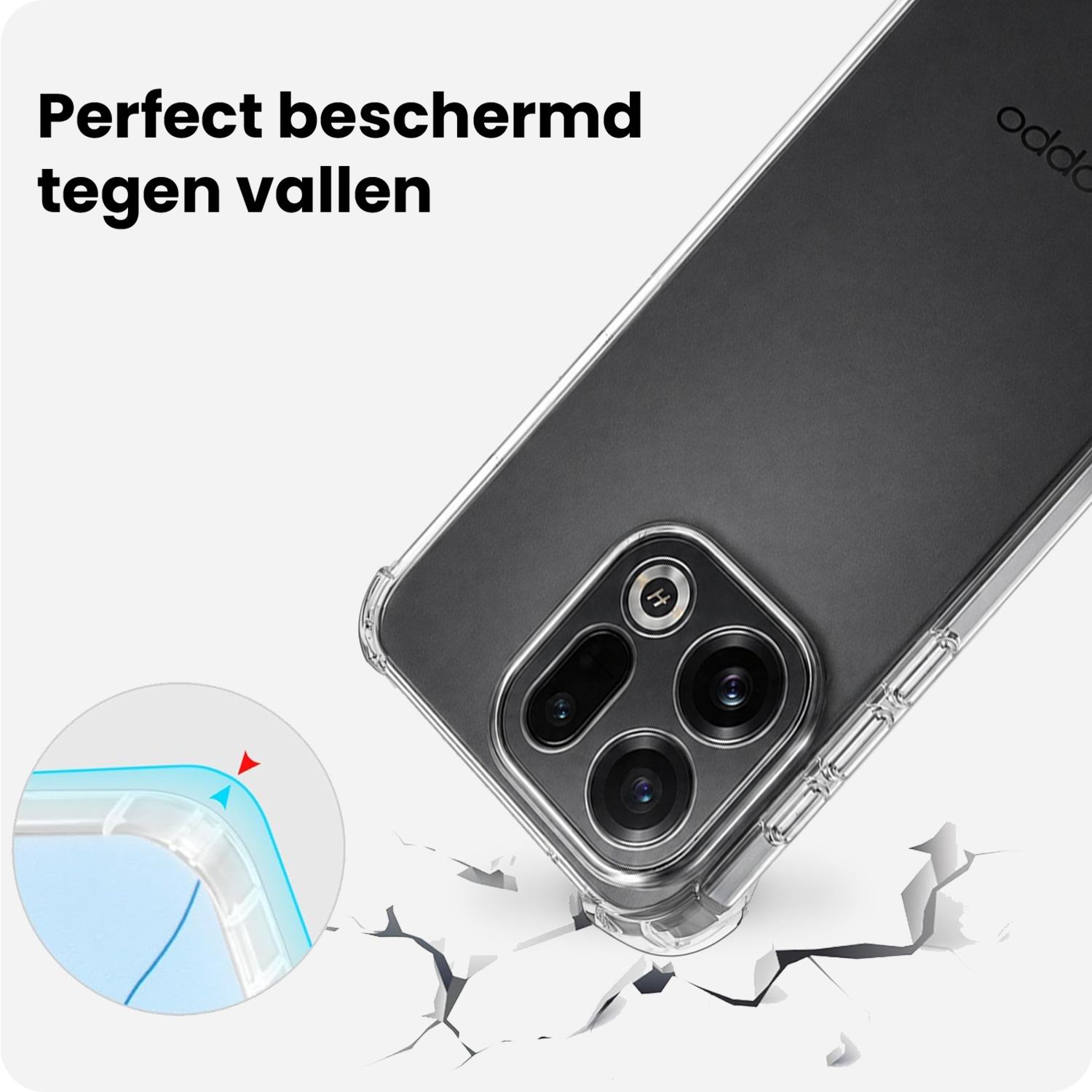 BASEY. BASEY. OPPO Find X9 Hoesje Shockproof Met Screenprotector