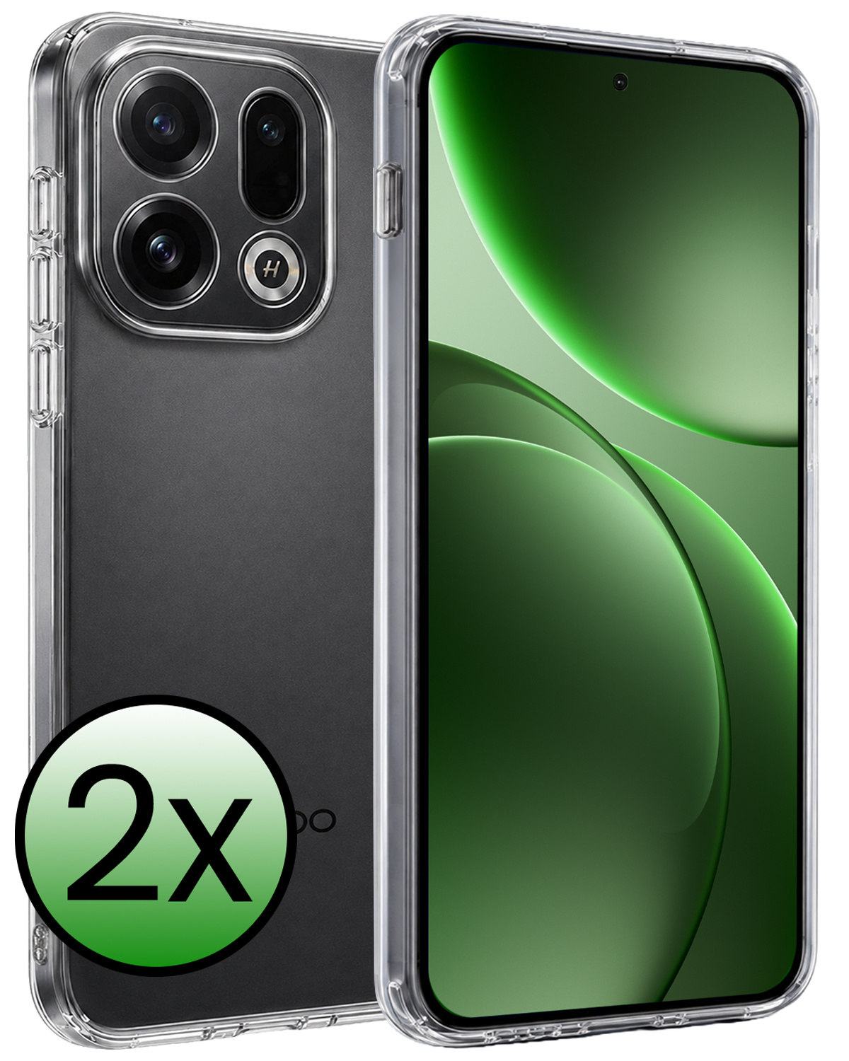 BASEY. BASEY. OPPO Find X9 Hoesje Siliconen - Transparant - 2 PACK
