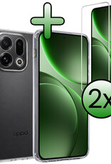 BASEY. BASEY. OPPO Find X9 Hoesje Siliconen Met 2x Screenprotector - Transparant