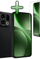BASEY. BASEY. OPPO Find X9 Hoesje Siliconen Met Screenprotector - Zwart