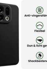 BASEY. BASEY. OPPO Find X9 Hoesje Siliconen Met 2x Screenprotector - Zwart