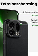 BASEY. BASEY. OPPO Find X9 Hoesje Siliconen Met 2x Screenprotector - Zwart