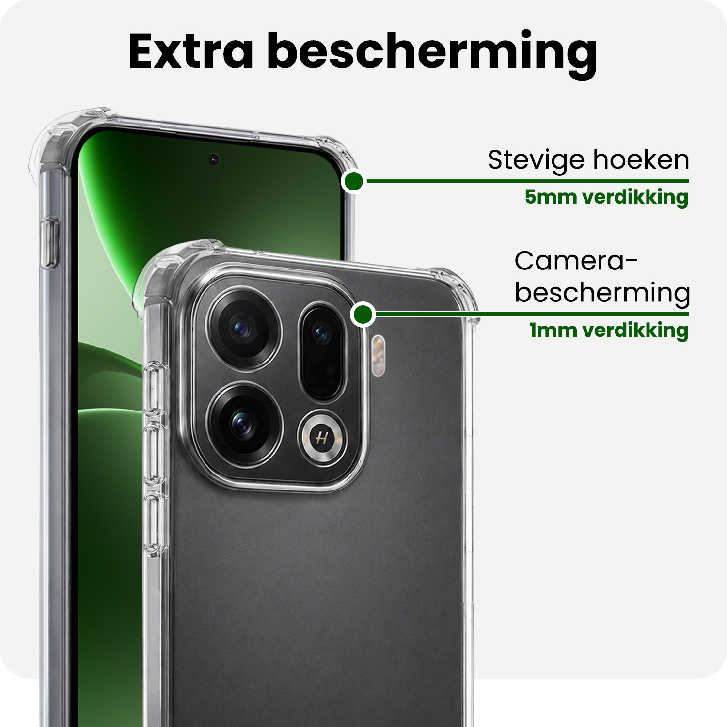 BASEY. BASEY. OPPO Find X9 Pro Hoesje Shockproof - Transparant