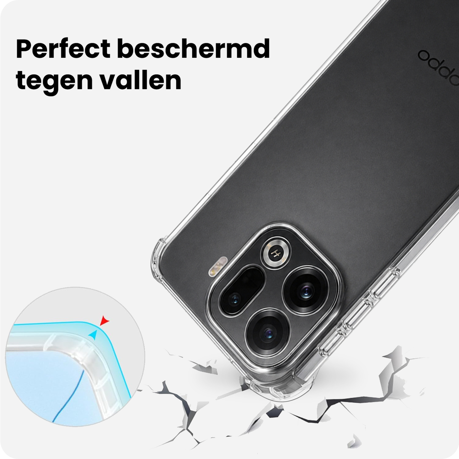 BASEY. BASEY. OPPO Find X9 Pro Hoesje Shockproof - Transparant