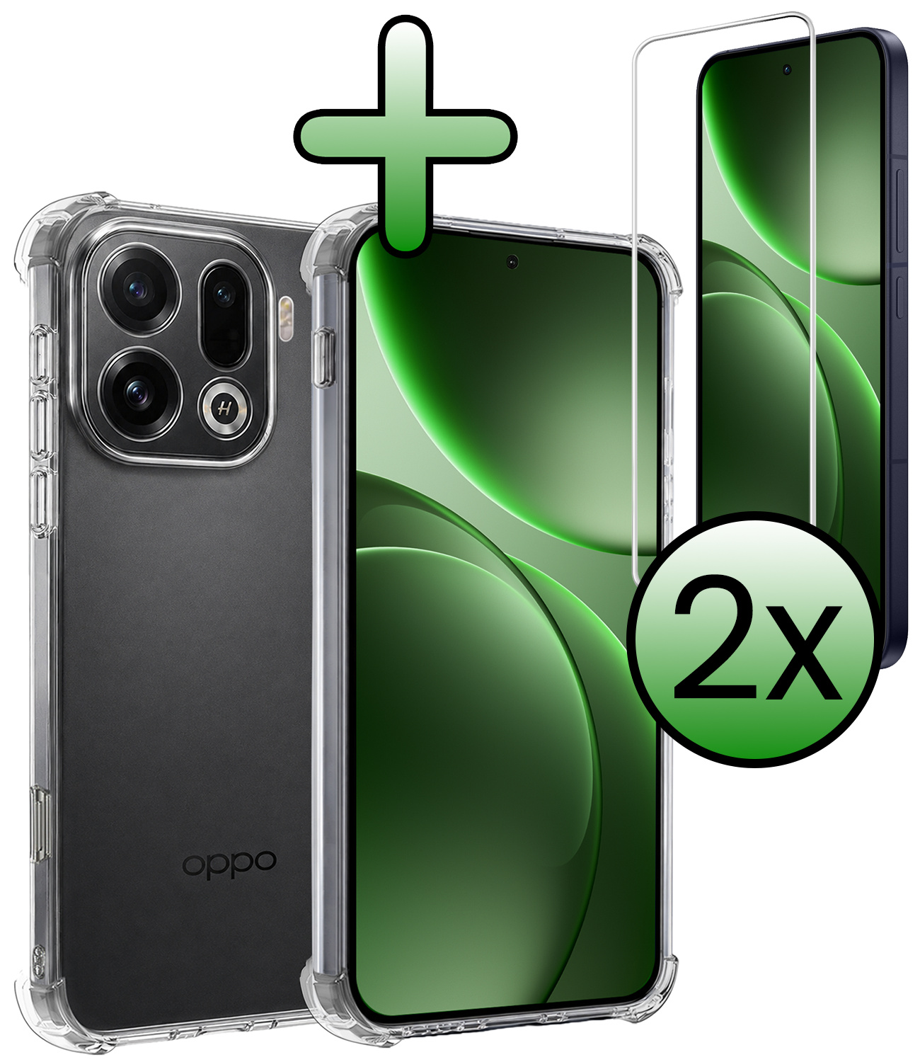 BASEY. BASEY. OPPO Find X9 Pro Hoesje Shockproof Met 2x Screenprotector