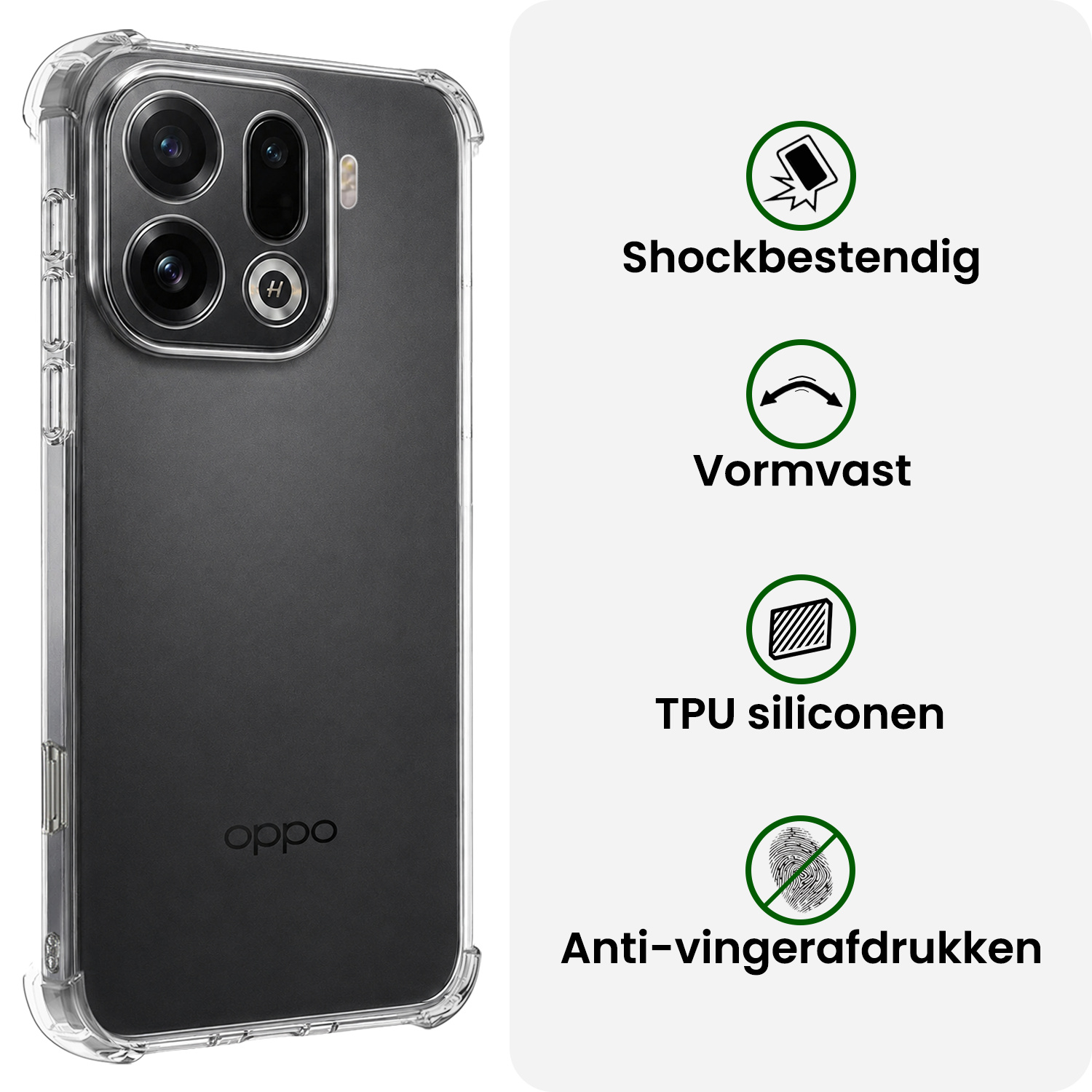 BASEY. BASEY. OPPO Find X9 Pro Hoesje Shockproof Met 2x Screenprotector
