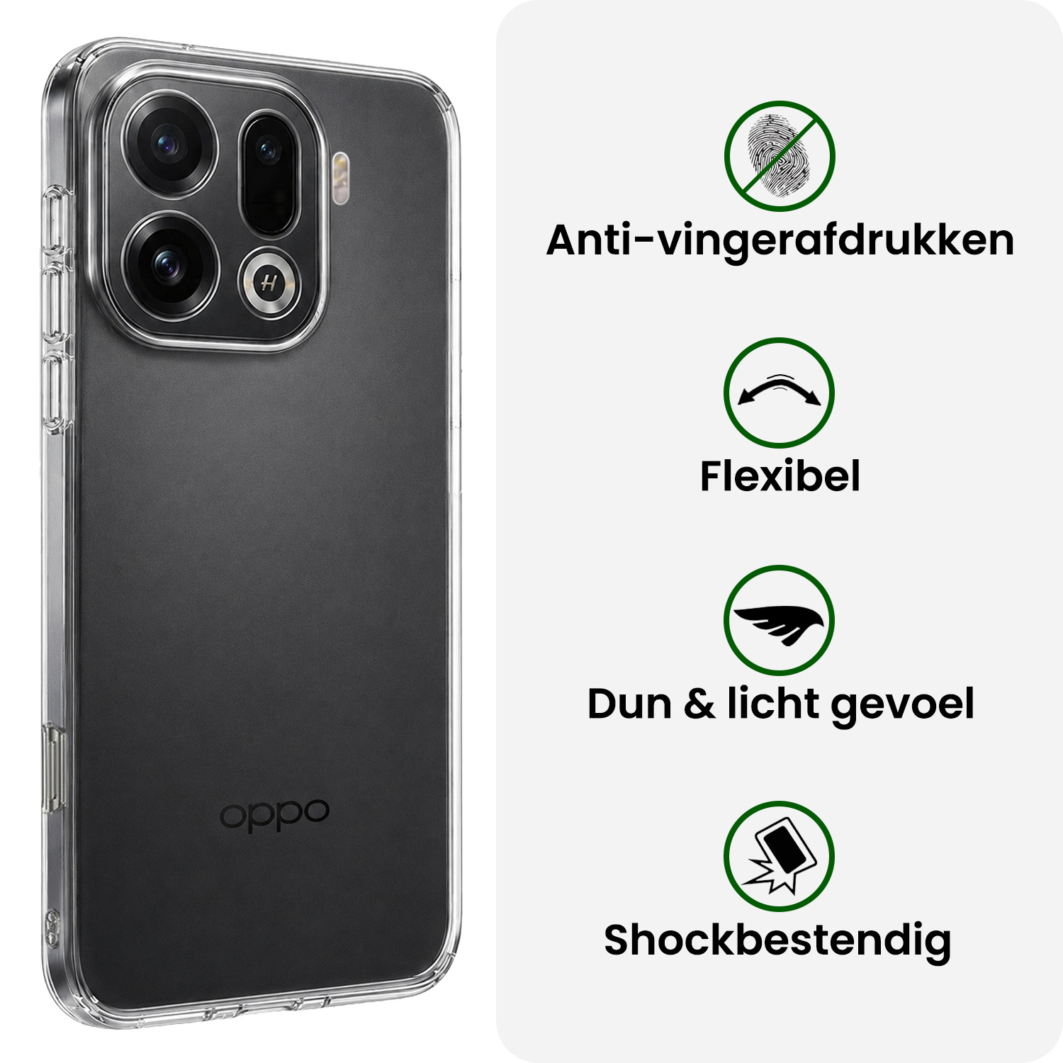 BASEY. BASEY. OPPO Find X9 Pro Hoesje Siliconen - Transparant