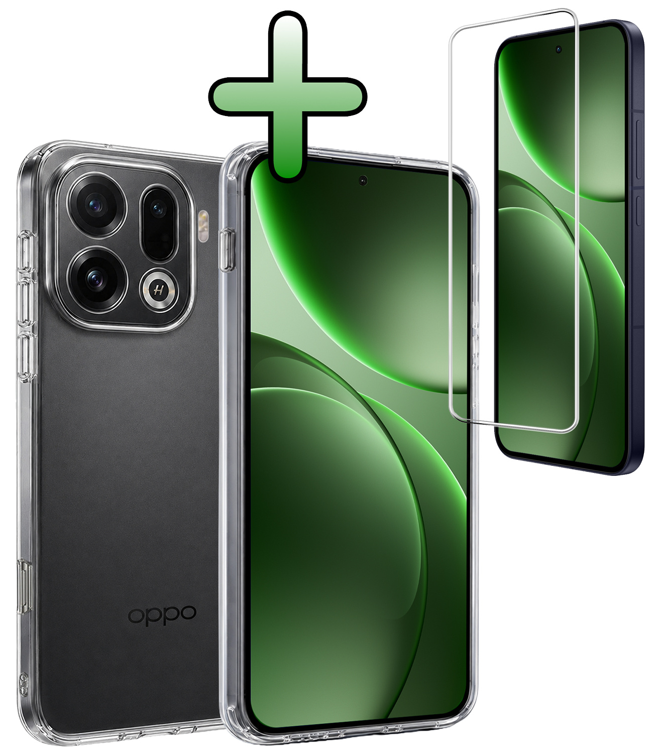 BASEY. BASEY. OPPO Find X9 Pro Hoesje Siliconen Met Screenprotector - Transparant