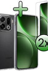 BASEY. BASEY. OPPO Find X9 Pro Hoesje Siliconen Met 2x Screenprotector - Transparant
